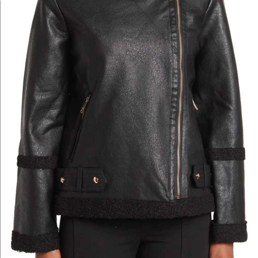 SAM EDELMAN Faux Leather 🌸Asymmetrical🌸 Moto Jacket - SZ S